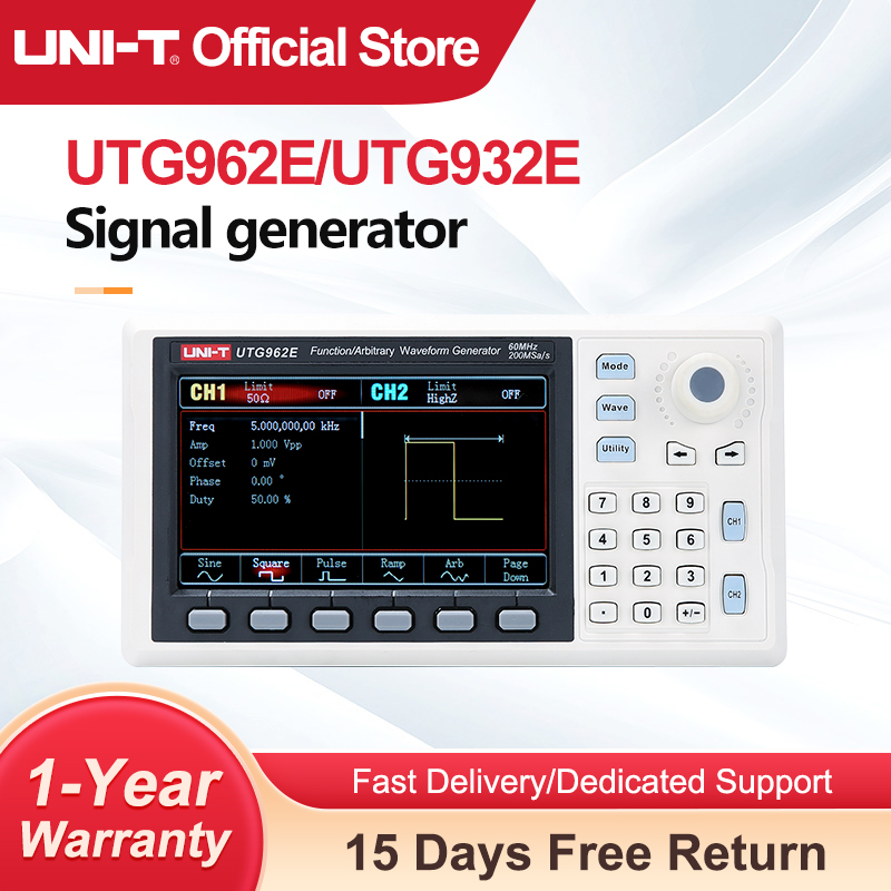 Dual Channel Arbitrary Waveform Function Generator 60Mhz - UNI-T UTG932 UTG962 Fungsi Generator Bentuk